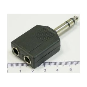 переходник 6,3 х 2 6,3 ( пласм.)